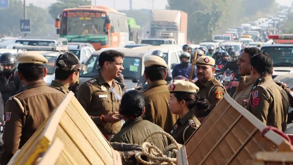 Farmers protest march